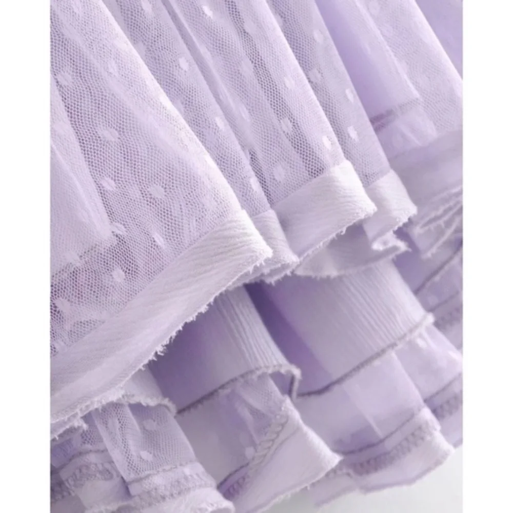 SOLD OUT Lavender Swiss Dot Halter Mini Dress - Picture 11 of 15